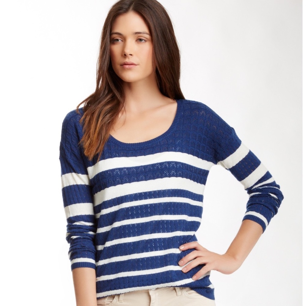 JOIE Bravo Wool Blend Stripe Pullover Size S
